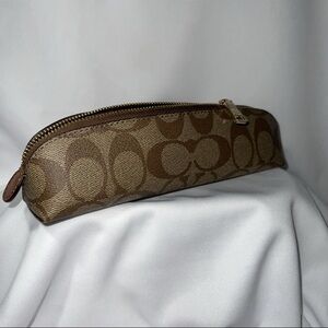 Coach Pencil Case In Signature Canvas